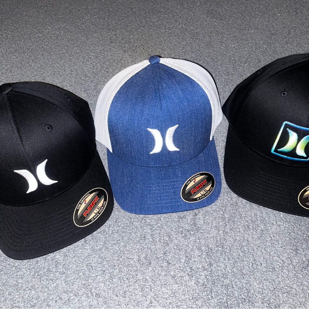 Lot of 3 Hurley Hats L/XL